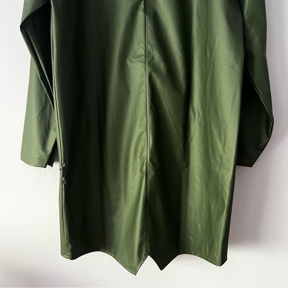 NWT Rains Unisex Long Evergreen Rain Jacket Small - Picture 8 of 15